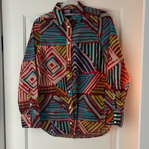 J. Crew Multicolor Geometric Women's Blouse